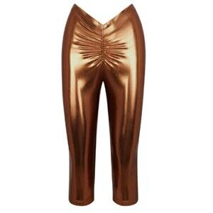 SKIMS Metallic Bronze Swim Pants Leggings 3X NWT
